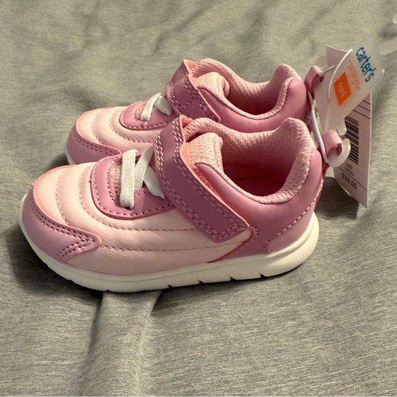 Carter's Pink and White Kids Sneakers - Picture 2 of 5